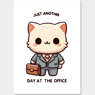 Business Cat Ready for Work Posters and Art